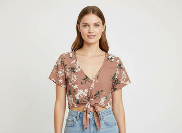 bluzki do pępka: PULL&BEAR, Women's blouse, size M