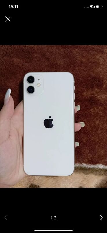 чехол iphone 15 pro: IPhone 11, Б/у, 128 ГБ, Белый, Зарядное устройство, Чехол, Коробка