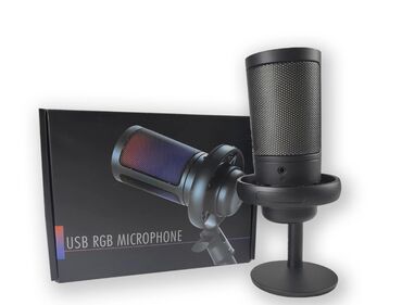 sur mikrofon: Mikrofon usb rgb ME6S. PC, MAC, noutbook, Androidde destekleyir. Pop