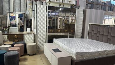 продам мёд: Уктоочу бөлмө гарнитуру, Эки кишилик керебет, МДФ, түсү - Саргыч боз lalafo.kg да продам мёд: Уктоочу бөлмө гарнитуру, Эки кишилик керебет, МДФ, түсү - Саргыч боз