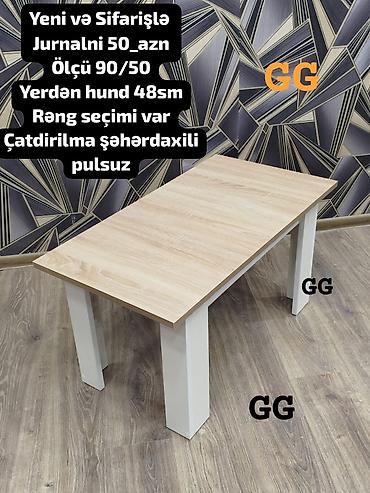 Düz masa, Açılmayan, Təkərsiz, Sadə laminat, Zəmanətsiz, Pulsuz quraşdırılma