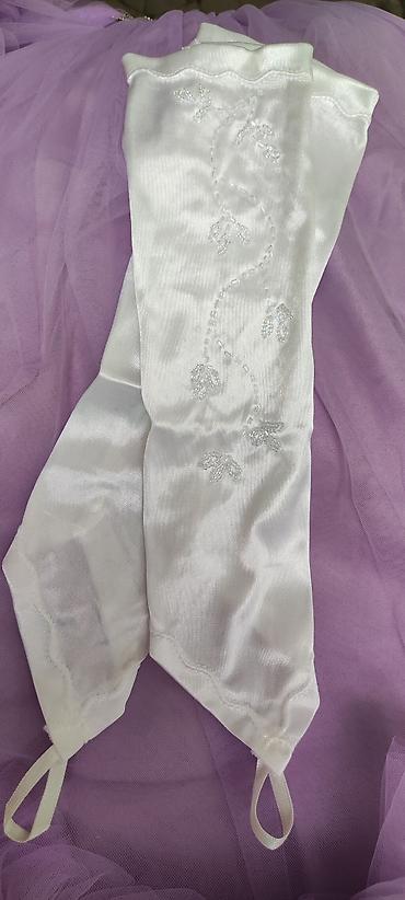 Свадебные аксессуары: Свадебный аксессуар, Свадебные перчатки, Б/у, цвет - Белый — 11