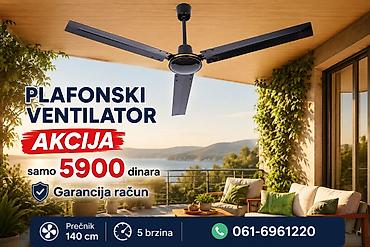 garmin srbija: Plafonski ventilator – modernog, elegantnog dizajna sa 3 krila — 1