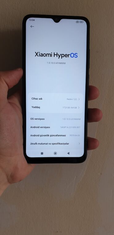 Xiaomi: Xiaomi Redmi 12C, 64 GB, rəng - Boz, 
 Barmaq izi, İki sim kartlı