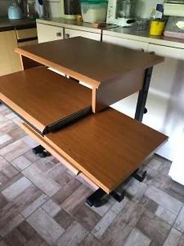 ikea ormari za sobu: Kompaktan računar/štampač sto sa više nivoa i metalnim ramom - — 8