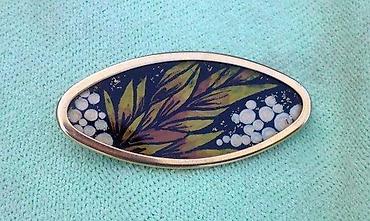 Broševi: Vtg German UHLIG svila mid-century, Ruski, Dried Flowers boš. Cena za — 2