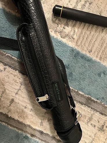 Бильярдные столы: Кий для бильярда с чехлом и аксессуарами - Кий двусоставной, тыльник — 1