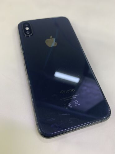 Apple iPhone: IPhone Xs, Б/у, 64 ГБ, Jet Black, Защитное стекло, 80 %