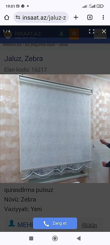 Pərdə və jalüzlər: Jaluz perdeler her nov turkiye isdesal seher daxil cadrlma qurasdlrma — 5
