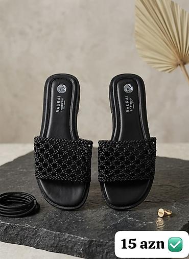 кожаные куртки в баку: BAURAI Footwear qadın şıllaq sandaletlər - Modellər: ağ və qara - — 2