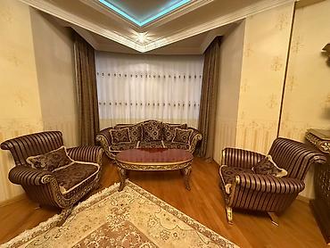 klasik divan: İşlənmiş, Klassik divan, Divan, 2 kreslo, Bazasız, Açılmayan — 4