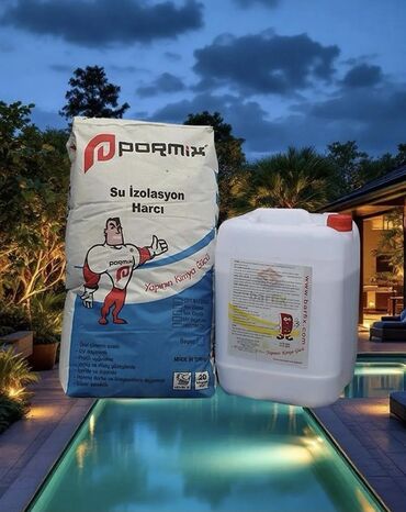 atapleniya sistemi: Pormix su izolyasiya sistemi - Məhsul: “Pormix Su İzolasyon Harcı”
