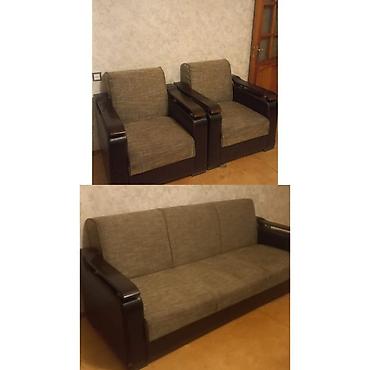 İşlənmiş, Divan, 2 kreslo, Bazalı, Açılan