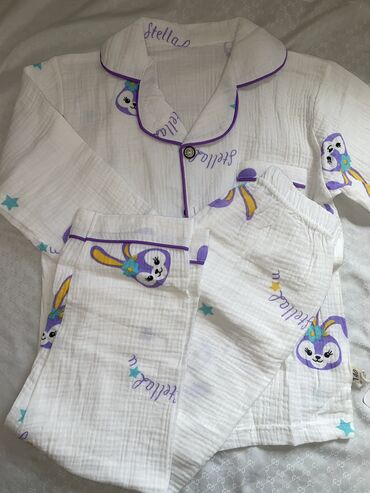 пижамы детские: Детская пижама 
Ткань:муслин
Размер:140