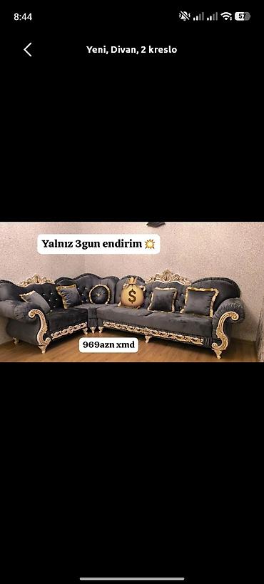 yazi formalari: Yeni, Künc divan, 2 kreslo — 1