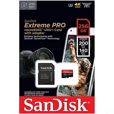 SD Kart "SanDisk 256GB Extreme PRO MicroSDXC UHS-I Card with adapter lalafo.az -da SD Kart "SanDisk 256GB Extreme PRO MicroSDXC UHS-I Card with adapter