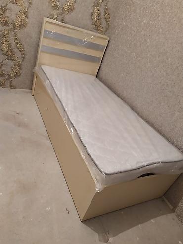 tek adamliq carpayi: Yeni, Təknəfərlik çarpayı, Bazalı, Matras ilə, Siyirməsiz, Azərbaycan — 10