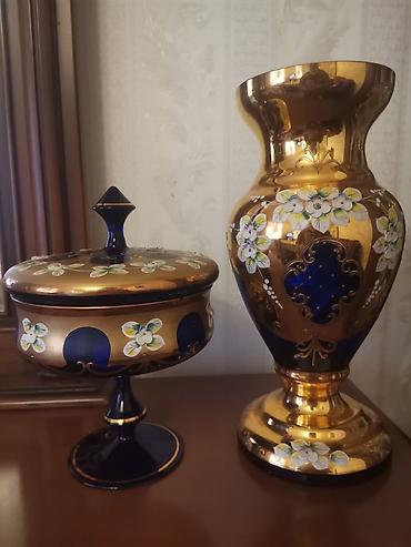 Вазы: Набор ваз, Богемское стекло — 2