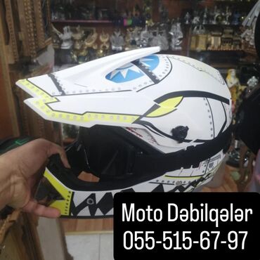 Moto dəbilqələr: 1 ci şəkildəki Moto kaska 29-azn 2 ci və 3cü şəkildəki Moto kaskalar — 20