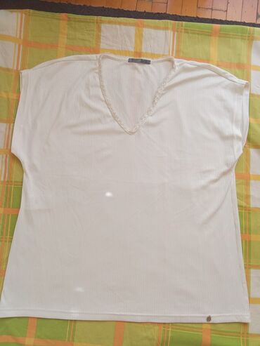 bluze za punije žene: PS Fashion, M (EU 38), Poliester, Jednobojni, bоја - Bela