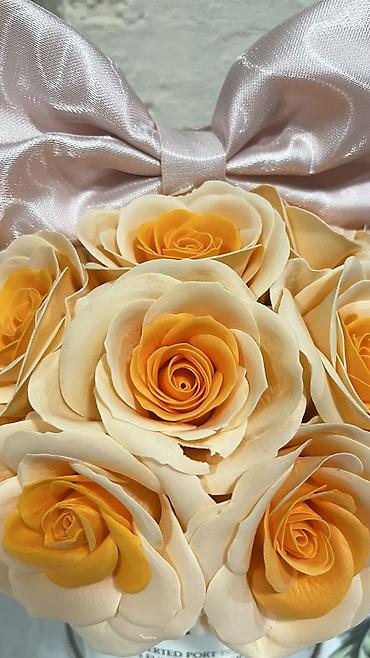 Цветы и букеты: Букет из 21 розочки Букет из мыло Букет роз Каждый лепесток сделан — 7