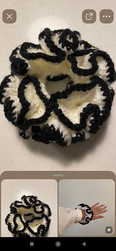 Aksesuarlar: Məhsul: Əl ilə toxunmuş scrunchie (saç rezini) unvan Hezi Aslanov — 4