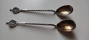 qasig: Gümüş çay qaşıqları dəsti (2 ədəd) - Material: 98 faiz tam gümüş — 4
