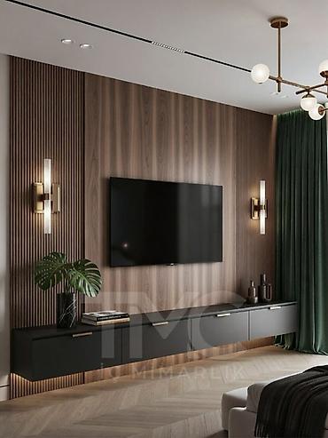 Фасадные 3D панели: Настенные декоративные панели и ТВ-зоны под ключ - Современные — 3