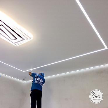 Натяжной потолок: Натяжной потолок Глянцевое, Матовое Гарантия, Бесплатная консультация, Бесплатный замер — 8