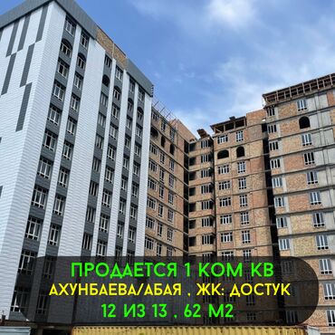 Офисы: 1 комната, 62 м², Элитка, 12 этаж, ПСО (под самоотделку)