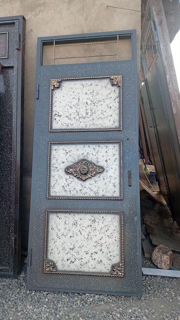 Həyət darvazaları: Dəmir Həyət darvazası, Yana açılan, Mexaniki, rəng - Mavi — 15