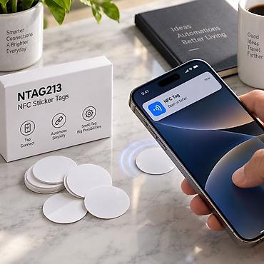 8 4: NFC-наклейки NTAG213 - Чип: NXP NTAG213 - Форм‑фактор: круглые — 1
