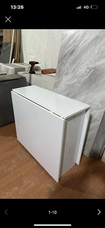 стол ашкана: Трансформер үстөлү Офис үчүн, Стол китеби, түсү - Ак, Күрөң — 1