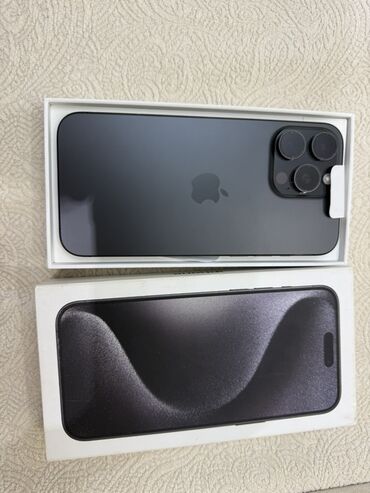 купить айфон 5 бу: IPhone 15 Pro Max, Колдонулган, 512 ГБ, Black Titanium, Коргоочу айнек, Куту, Каптама