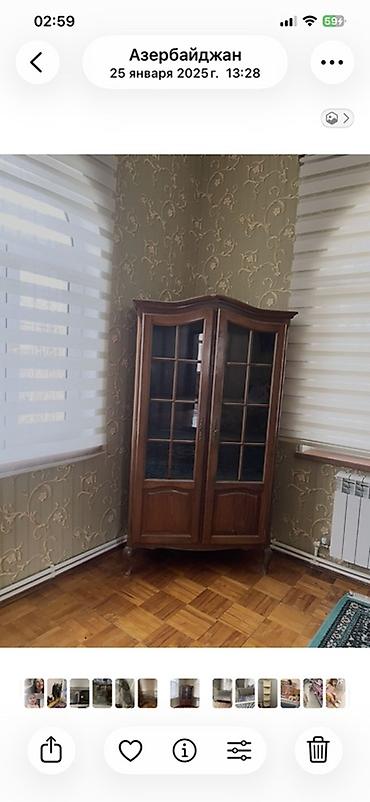 Dolablar: Klassik üslubda bərk ağacdan vitrini - Material: bərk ağac karkas — 1