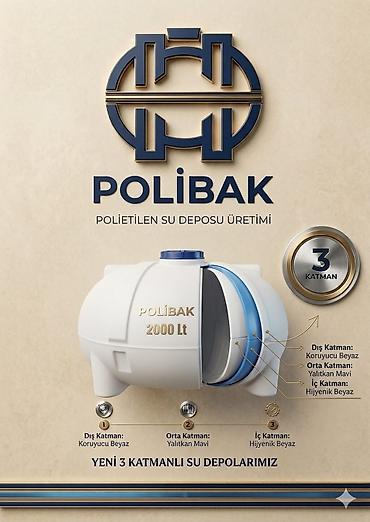Ev və bağ: POLIBAK yerüstü su çəni – 1500 litr - Tutum: 1500 L (üzərində qeyd — 10