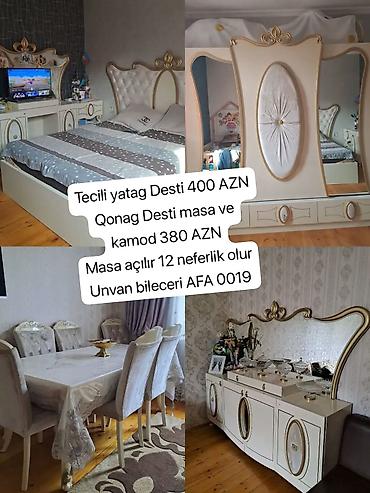 tumba satilir: Tecili olaraq mebel dəstləri satılır: - Yataq dəsti – 400 AZN • — 1
