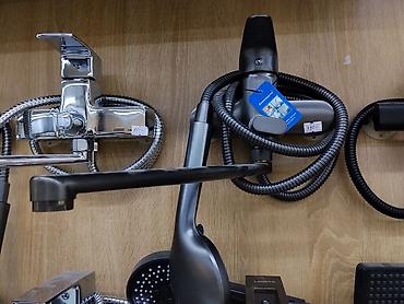 Смесители: Смеситель для ванны/душа с душевым набором, графитовый металлик - — 1