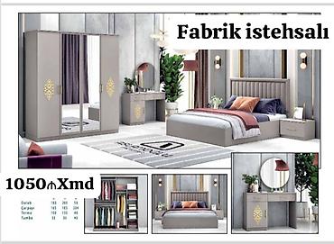 bazali yataq: Yataq otağı dəsti – Fabrik istehsalı Dəst tərkibi: - 4 qapılı şkaf — 1