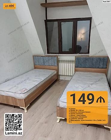 Ev üçün mebel: Çarpayı – La Mini (Kod: 2967) - Ölçü: 90 × 200 sm - Mexanizm — 1