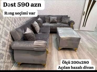 Divanlar: Künc divan, Yeni, Açılan, Bazalı, Parça, Şəhərdaxili pulsuz çatdırılma — 23