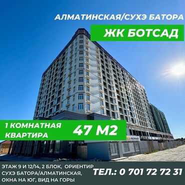Продажа квартир: 1 комната, 47 м², Элитка, 9 этаж, ПСО (под самоотделку)