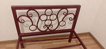 Çarpayılar: Dəmir çarpayı çərçivəsi - Material: möhkəm metal karkas - Rəng: tünd — 2