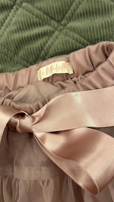 Uşaq geyimi və ayaqqabıları: Le Mabelle qız uşaq ətəyi – pudra/çəhrayı tonlarda tül tutu model 4-5 — 2