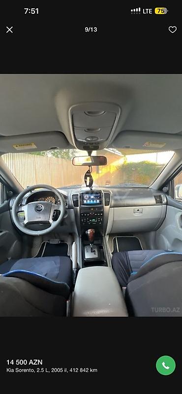 qəzalı avto: Kia Sorento: 2.5 l | 2005 il Ofrouder/SUV — 4