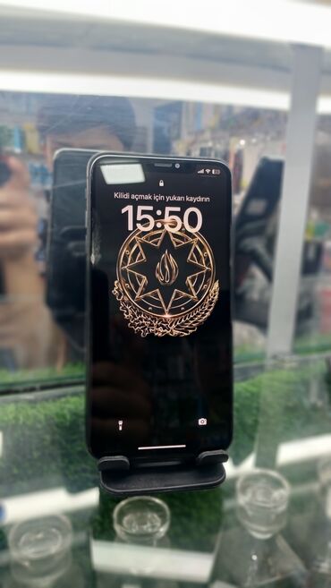 iphone xs max plata: IPhone Xs Max, 512 GB, Black Titanium, Simsiz şarj, Face ID