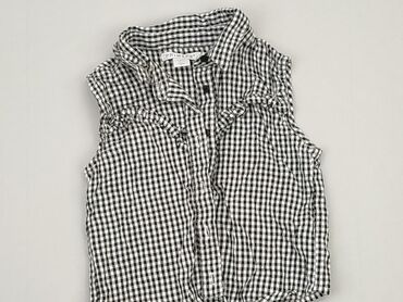 bluzki megi krótki rękaw: Koszula 7 lat, stan - Bardzo dobry, wzór - Kratka, kolor - Szary