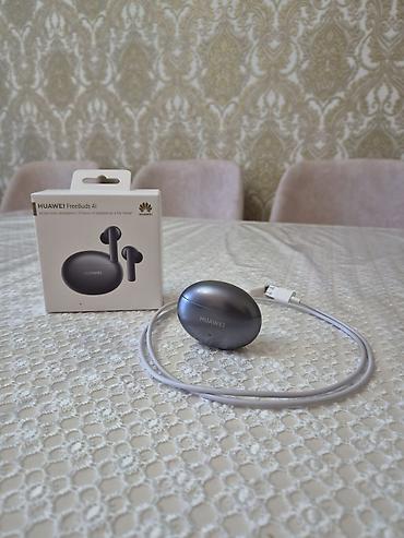 mikrofonlu qulaqliq: İşlənmiş Simsiz (Bluetooth) Qulaqcıqlar, Huawei, rəng - Boz — 2