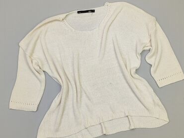 biały sweterek z golfem: Sweter, S (EU 36), stan - Zadowalający