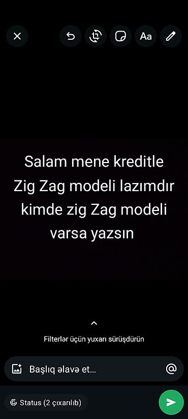 masin baqaji: Xidmət: Zig Zag modeli üçün kreditlə əldə etmə sorğusu Təsvir: - Zig — 1